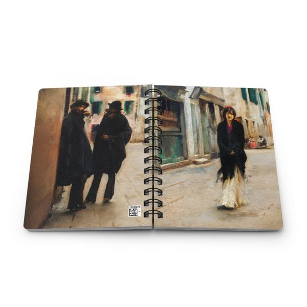 John Singer Sargent Iconic - Street in Venice, Artistic Spiral Notebook, Artistic Spiral Bound Journal - Vintage Street Scenes - Image 7