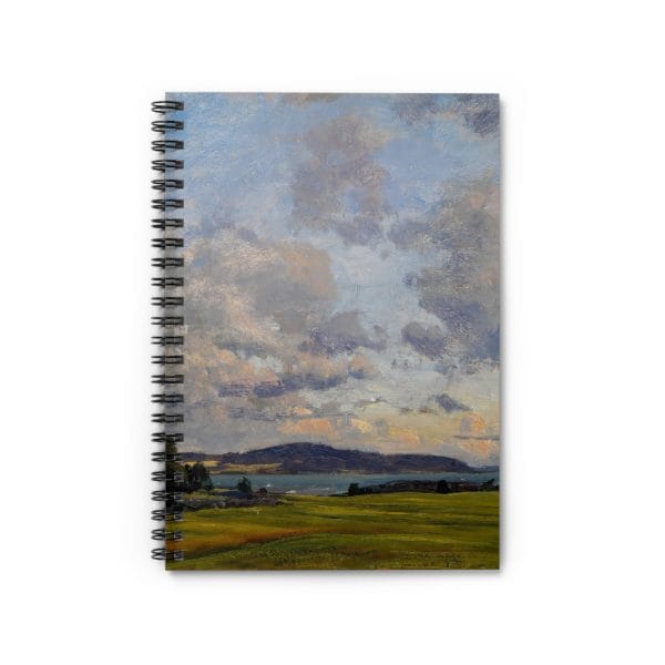 Berndt Lindholm’s masterpiece, Syyspilvia, Serene Landscape Spiral Notebook - Ruled Line for Nature Lovers - Image 2