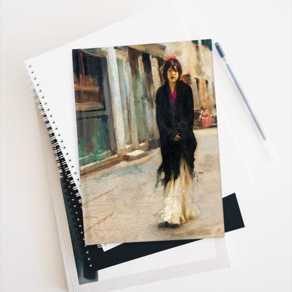 John Singer Sargent Iconic - Street in Venice,  Blank Notebook, Artistic Reflection Journal - Vintage Style Street Scenes - Image 5