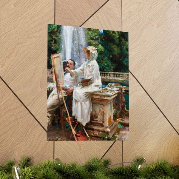 John Singer Sargent Masterpiece - The Fountain at Villa Torlonia, Matte Vertical Posters - Image 5