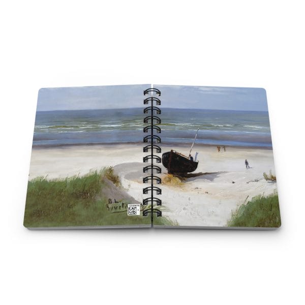 Berndt Lindholm - Boat on the Shore - (1870) - Coastal Serenity Spiral Bound Journal - Perfect for Beach Lovers and Creative Minds - Image 7