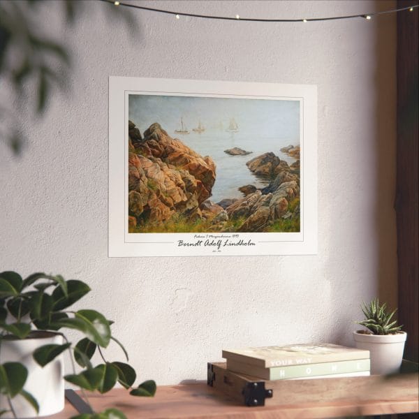 Berndt Lindholm - Fiskare i Morgondimma, Matte Horizontal Posters - Image 3