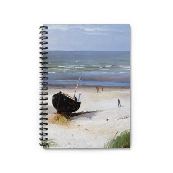 Berndt Lindholm - Boat on the Shore - (1870) - Spiral Notebook - Ruled Line - Image 2