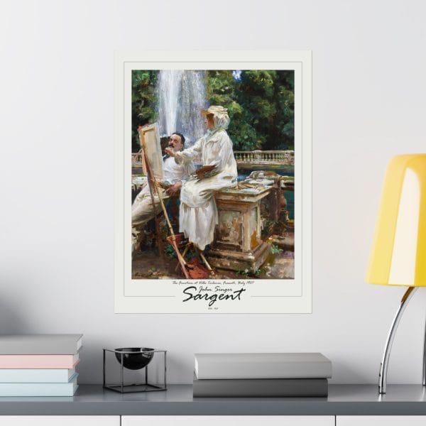 John Singer Sargent Masterpiece - The Fountain at Villa Torlonia, Matte Vertical Posters - Image 5