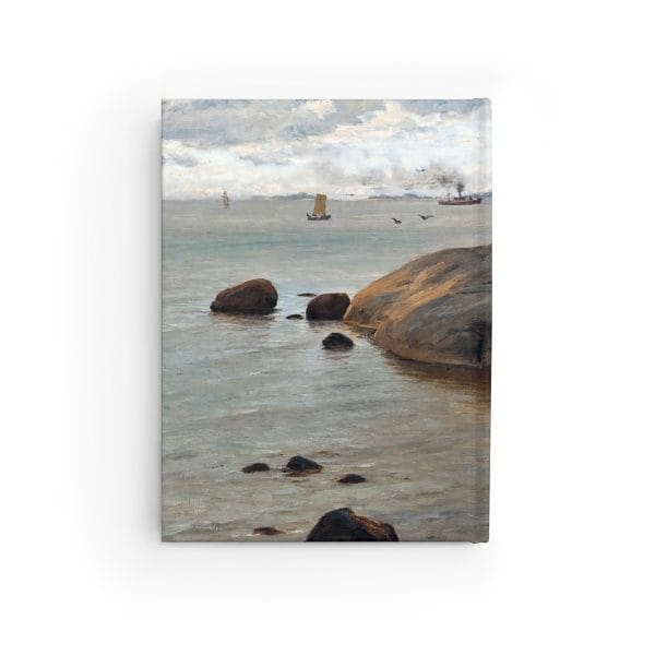 Berndt Lindholm Coastal View, Nature-Inspired Blank Journal - Serene Seascape Design for Reflection and Inspiration - Image 3