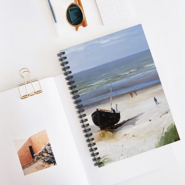 Berndt Lindholm - Boat on the Shore - (1870) - Spiral Notebook - Ruled Line - Image 5