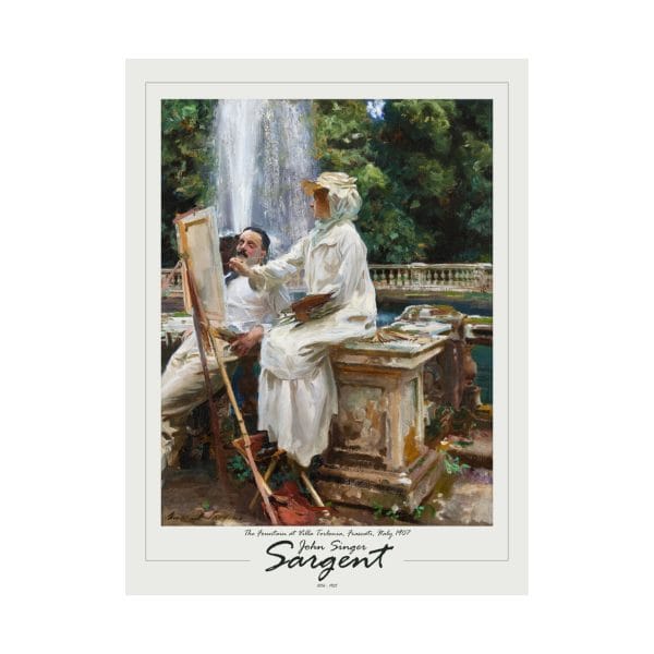 John Singer Sargent Masterpiece - The Fountain at Villa Torlonia, Matte Vertical Posters - Image 2