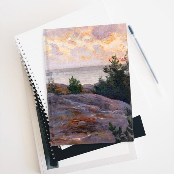 Berndt Lindholm Cliffs by the Shore - Elegant Nordic Coastline - Blank Hardcover Journal - Image 5