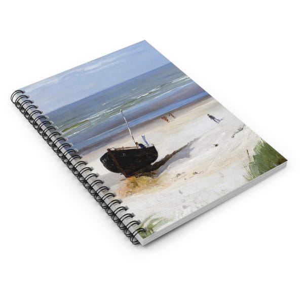 Berndt Lindholm - Boat on the Shore - (1870) - Spiral Notebook - Ruled Line - Image 3
