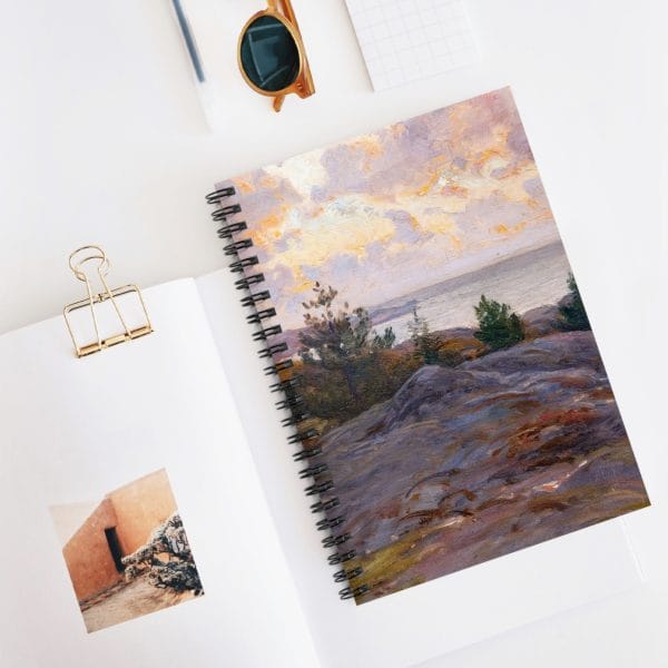 Berndt Lindholm - Cliffs by the Shore - Stunning Nordic Coastal Art, Spiral Notebook - Ruled Line - Image 5