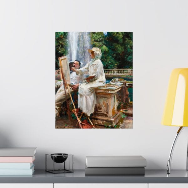 John Singer Sargent Masterpiece - The Fountain at Villa Torlonia, Matte Vertical Posters - Image 4