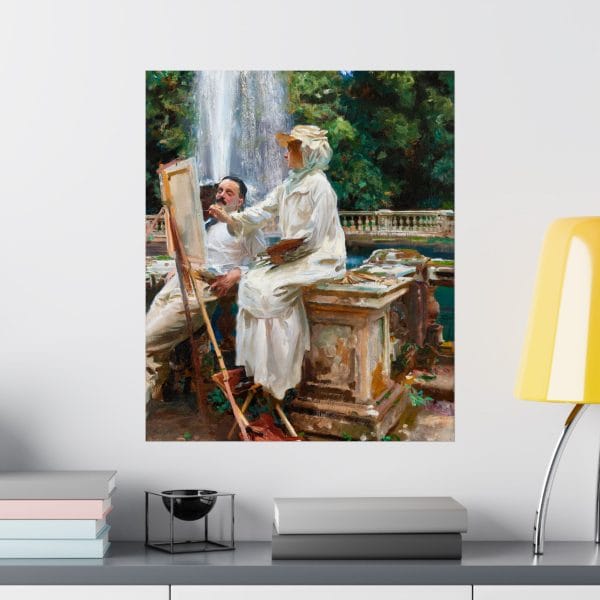 John Singer Sargent Masterpiece - The Fountain at Villa Torlonia, Matte Vertical Posters - Image 7