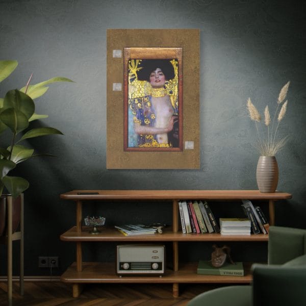 Gustav Klimt - Judith & The Head of Holofernes (1901) - Iconic Symbolism and Art Nouveau Masterpiece, Matte Canvas, Stretched, 1.25" - Image 6