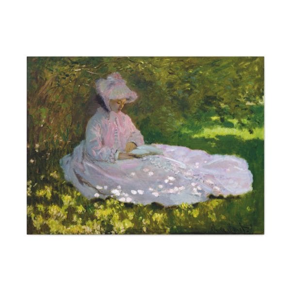 Claude Monet - Springtime - 1871 - 1872 - A Captivating Impressionist Masterpiece, Matte Canvas, Stretched, 1.25" - Image 9