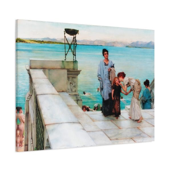 Lawrence Alma-Tadema - A Kiss (1895) - Romantic Victorian Masterpiece, Matte Canvas, Stretched, 1.25" - Image 10