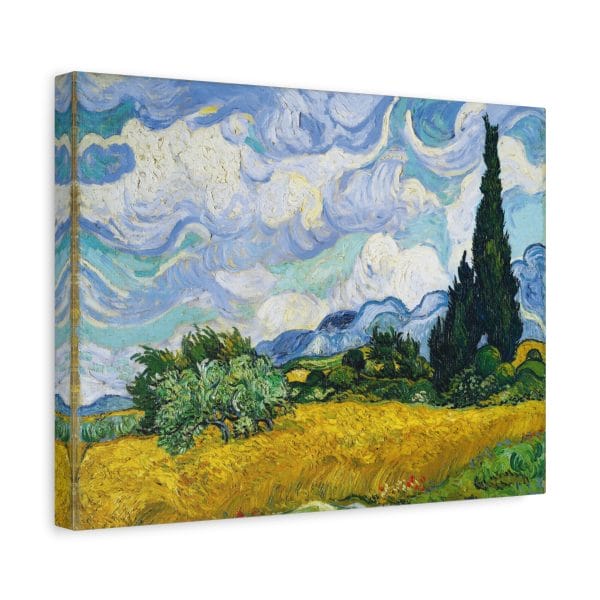 Vincent van Goghs Wheat Field with Cypresses (1889) - Stunning Matte Canvas, Stretched, 1.25" - Image 5