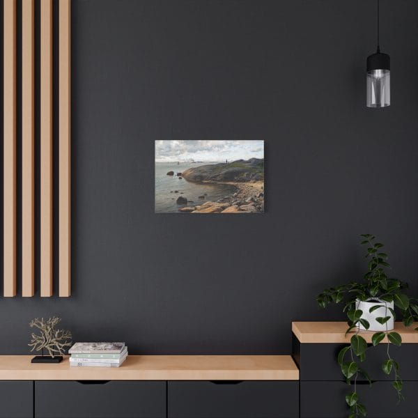 Berndt Lindholm - Coastal View (1879) - Stunning Nordic Landscape Art, Matte Canvas, Stretched, 1.25" - Image 2