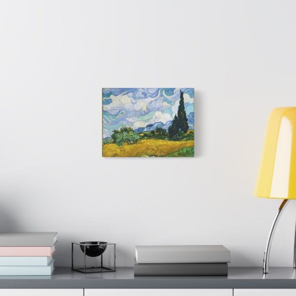 Vincent van Goghs Wheat Field with Cypresses (1889) - Stunning Matte Canvas, Stretched, 1.25" - Image 2