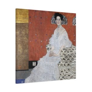 Gustav Klimt's 1906 Masterpiece, Portrait of Fritza Riedler, Matte Canvas, Stretched, 1.25"