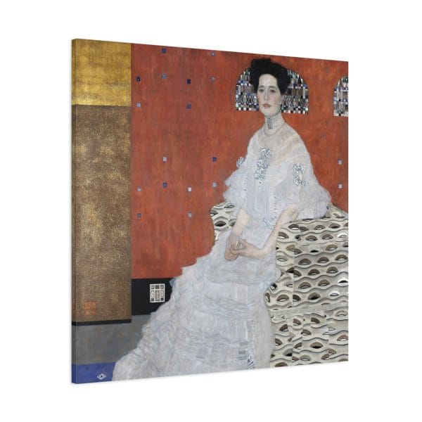 Gustav Klimt's 1906 Masterpiece, Portrait of Fritza Riedler, Matte Canvas, Stretched, 1.25"
