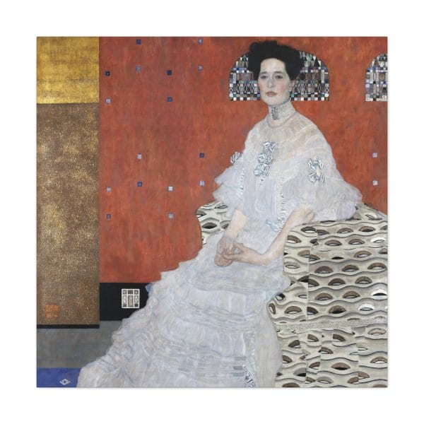 Gustav Klimt's 1906 Masterpiece, Portrait of Fritza Riedler, Matte Canvas, Stretched, 1.25" - Image 2