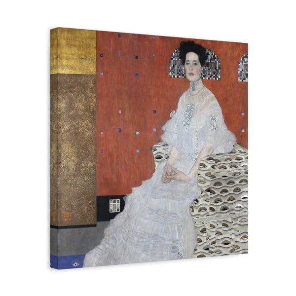 Gustav Klimt's 1906 Masterpiece, Portrait of Fritza Riedler, Matte Canvas, Stretched, 1.25" - Image 6