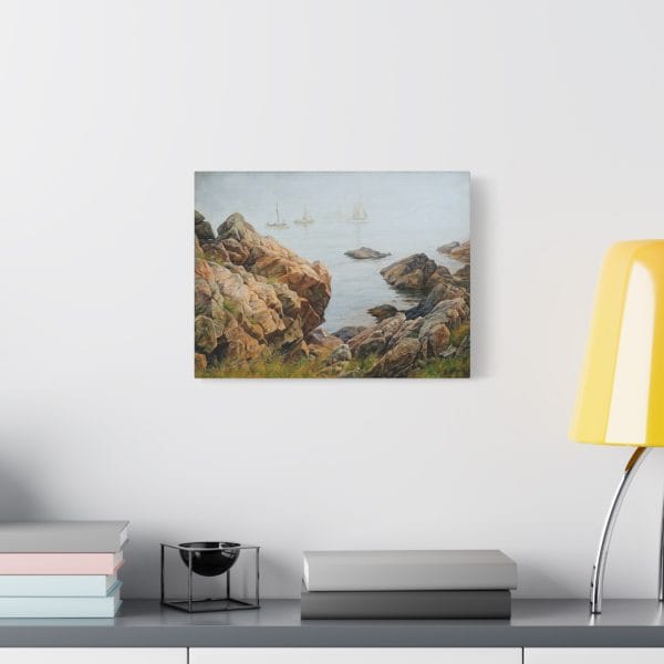 Berndt Lindholm - Fiskare i Morgondimma - Enchanting Nordic Fisherman Scene - 1895, Matte Canvas, Stretched, 1.25" - Image 3