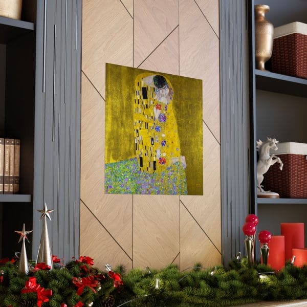 Gustav Klimt's The Kiss (1907 - 1908) - Exquisite. Romantic Matte Vertical Posters - Image 3