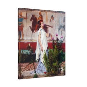 Lawrence Alma Tadema 1869 Masterpiece - A Greek Woman, Matte Canvas, Stretched, 1.25"