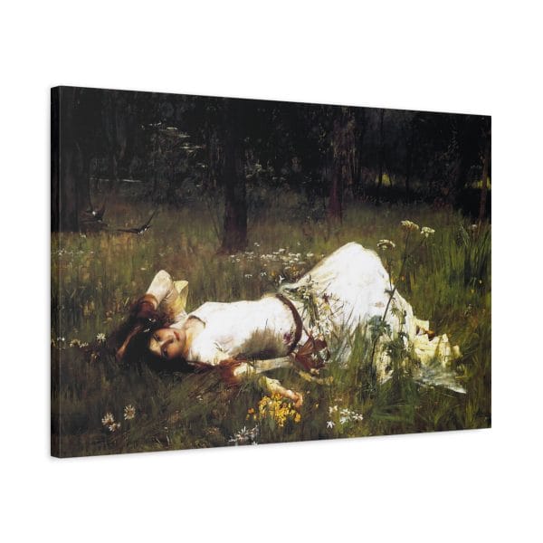John William Waterhouse - Ophelia (1889) - Premium Canvas Print for Art Lovers, Matte Canvas, Stretched, 1.25" - Image 10