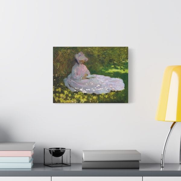 Claude Monet - Springtime - 1871 - 1872 - A Captivating Impressionist Masterpiece, Matte Canvas, Stretched, 1.25" - Image 5