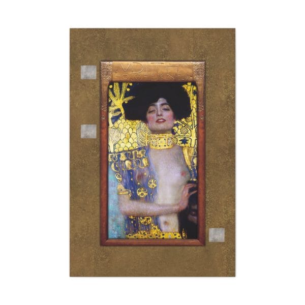 Gustav Klimt - Judith & The Head of Holofernes (1901) - Iconic Symbolism and Art Nouveau Masterpiece, Matte Canvas, Stretched, 1.25" - Image 3
