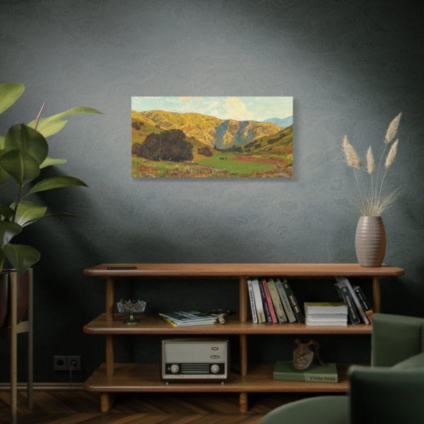 William Wendt 1907 Masterpiece - Meadow with Distant Hills - A Timeless Landscape Painting, Matte Canvas, Stretched, 1.25" - Image 15