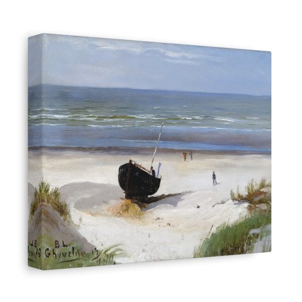 Berndt Lindholm - Boat on the Shore - (1870) - Classic Nordic Coastal Scene, Matte Canvas, Stretched, 1.25" - Image 3