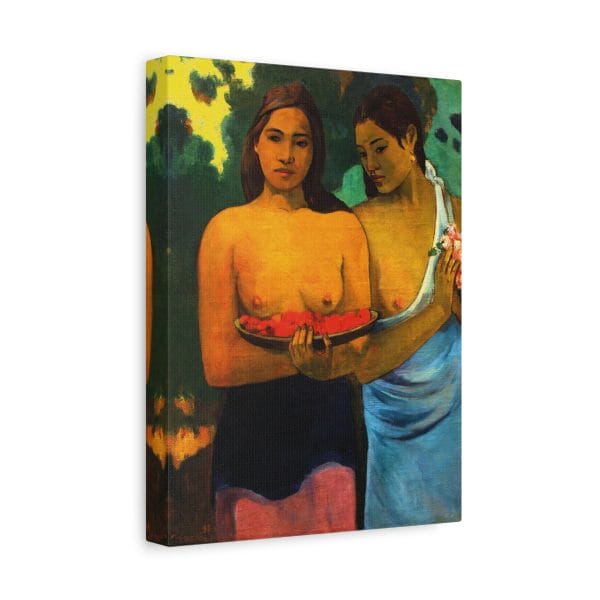 Two Tahitian Women by Paul Gauguin (1899) - Premium Canvas Art Print, Matte Canvas, Stretched, 1.25" - Image 4