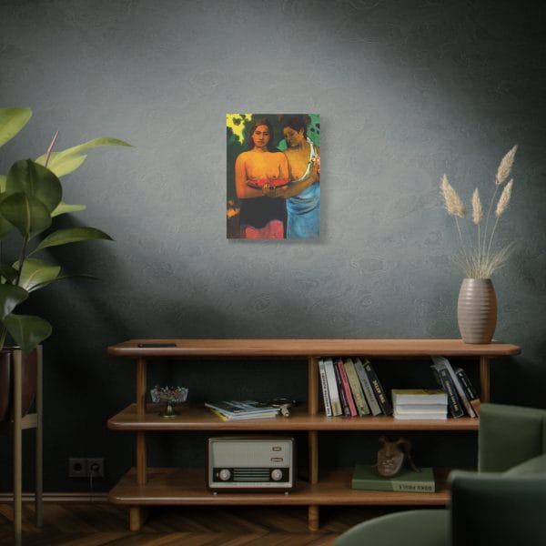 Two Tahitian Women by Paul Gauguin (1899) - Premium Canvas Art Print, Matte Canvas, Stretched, 1.25" - Image 3