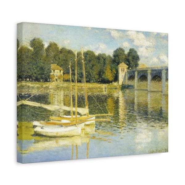 Claude Monet The Argenteuil Bridge (1874) - Premium Canvas Art Print, Matte Canvas, Stretched, 1.25" - Image 5
