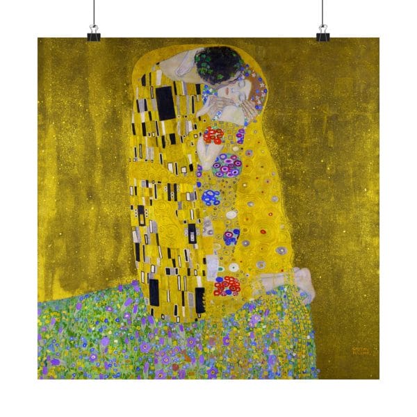 Gustav Klimt's The Kiss (1907 - 1908) - Exquisite. Romantic Matte Vertical Posters - Image 10