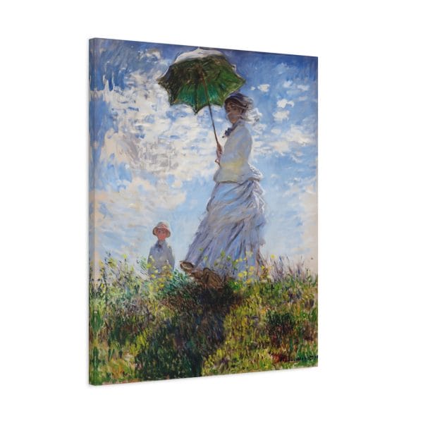 Claude Monet - Madame Monet and Her Son (1873) - Iconic Impressionist Portrait, Matte Canvas, Stretched, 1.25"
