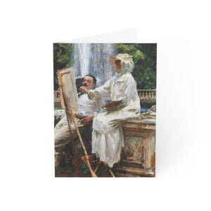 John Singer Sargent Masterpiece - The Fountain at Villa Torlonia, Greeting Cards (1, 10, 30, and 50pcs)