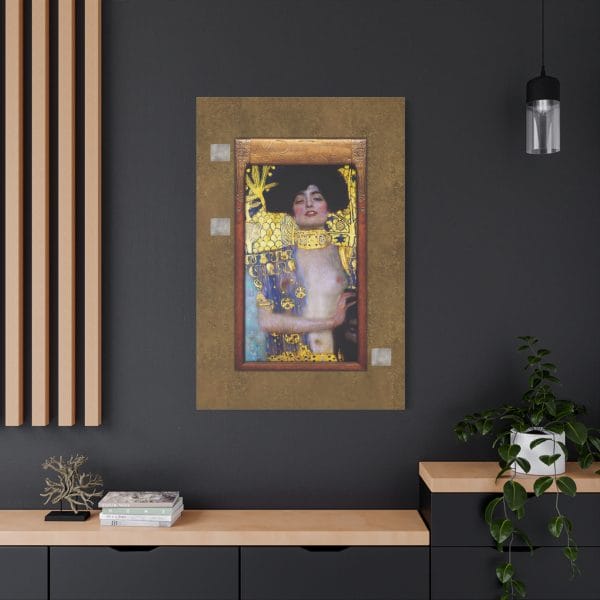 Gustav Klimt - Judith & The Head of Holofernes (1901) - Iconic Symbolism and Art Nouveau Masterpiece, Matte Canvas, Stretched, 1.25" - Image 5