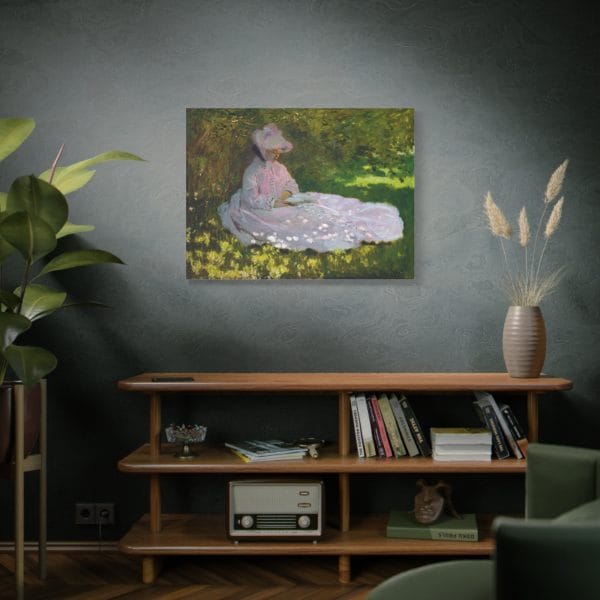 Claude Monet - Springtime - 1871 - 1872 - A Captivating Impressionist Masterpiece, Matte Canvas, Stretched, 1.25" - Image 12
