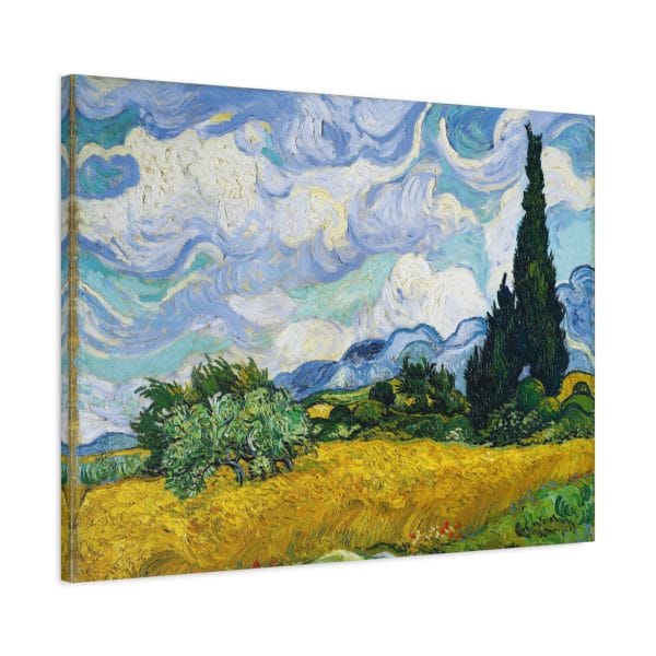 Vincent van Goghs Wheat Field with Cypresses (1889) - Stunning Matte Canvas, Stretched, 1.25" - Image 10