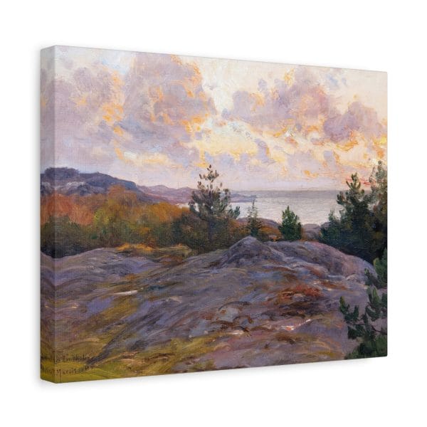 Berndt Lindholm - Cliffs by the Shore - Stunning Nordic Coastal Art, Matte Canvas, Stretched, 1.25"