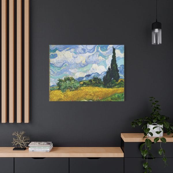 Vincent van Goghs Wheat Field with Cypresses (1889) - Stunning Matte Canvas, Stretched, 1.25" - Image 17