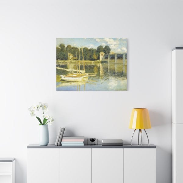 Claude Monet The Argenteuil Bridge (1874) - Premium Canvas Art Print, Matte Canvas, Stretched, 1.25" - Image 11