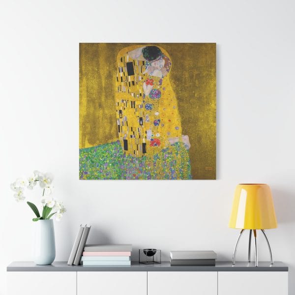 Gustav Klimt's The Kiss (1907 - 1908) - Exquisite Matte Canvas, Stretched, 1.25" - Image 3