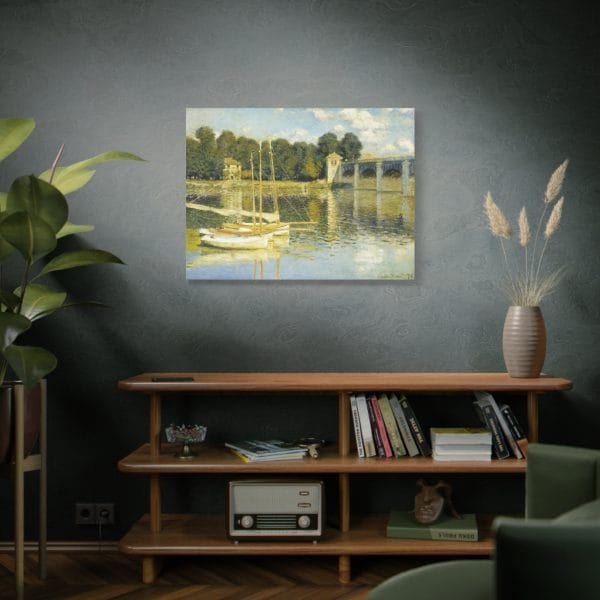 Claude Monet The Argenteuil Bridge (1874) - Premium Canvas Art Print, Matte Canvas, Stretched, 1.25" - Image 13