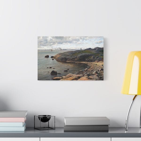 Berndt Lindholm - Coastal View (1879) - Stunning Nordic Landscape Art, Matte Canvas, Stretched, 1.25" - Image 4