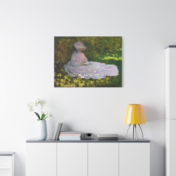 Claude Monet - Springtime - 1871 - 1872 - A Captivating Impressionist Masterpiece, Matte Canvas, Stretched, 1.25" - Image 10